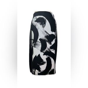 Worthington Patterned Pencil Skirt Women’s Size L Black and White